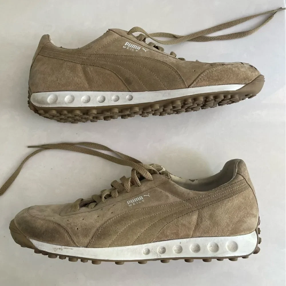 Puma Men's Brown Suede Sneakers
